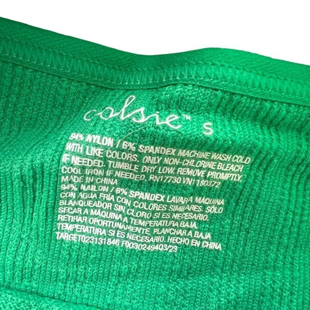 NEW Colsie Plush Ribbed Bra Set in Jade Small - Picture 7 of 7